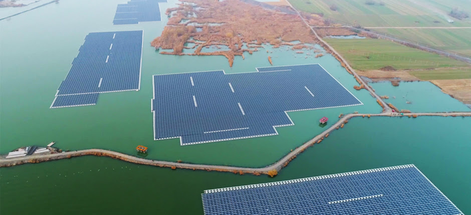 China transforma mina de carvão destruída em fazenda solar flutuante